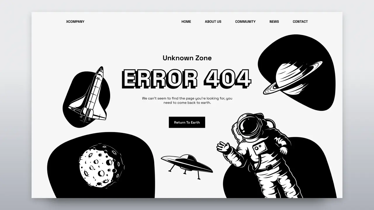 Responsive 404 Page Design